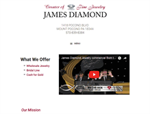 Tablet Screenshot of jamesdiamondjewelry.com
